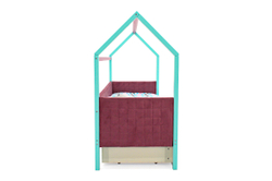 Детская кровать-домик мягкий Бельмарко Svogen мятный-лаванда