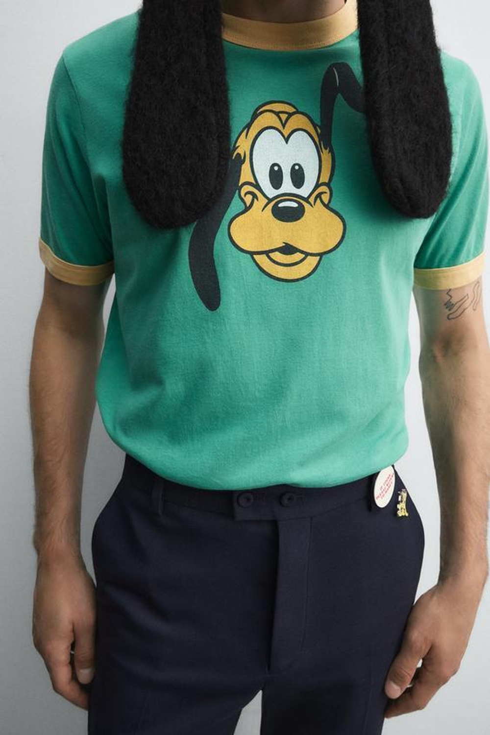 ZARA HARRY LAMBERT X DISNEY ФУТБОЛКА PLUTO, ЗЕЛЕНЫЙ