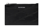 Balenciaga Cow Leather Coin Purse, Card Holder Regular Women"s Black