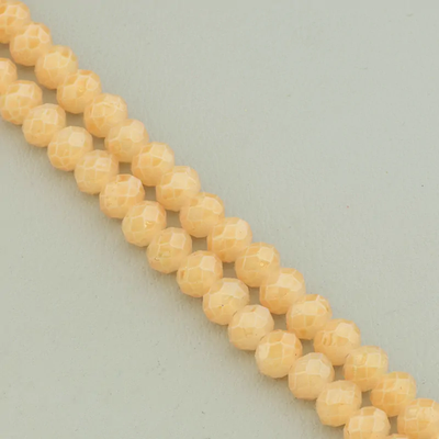 Нитка Чешский хрусталь 42 см. 7,5 мм. (Без замка) - Коричневая