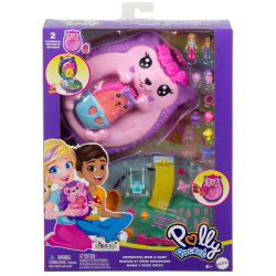 Polly Pocket - СЕМЬЯ ЕЖИКОВ Компактная сумочка + набор для игры JBJ91