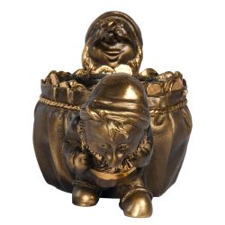 Подставка для украшений Гном - все богатство в дом Бронза