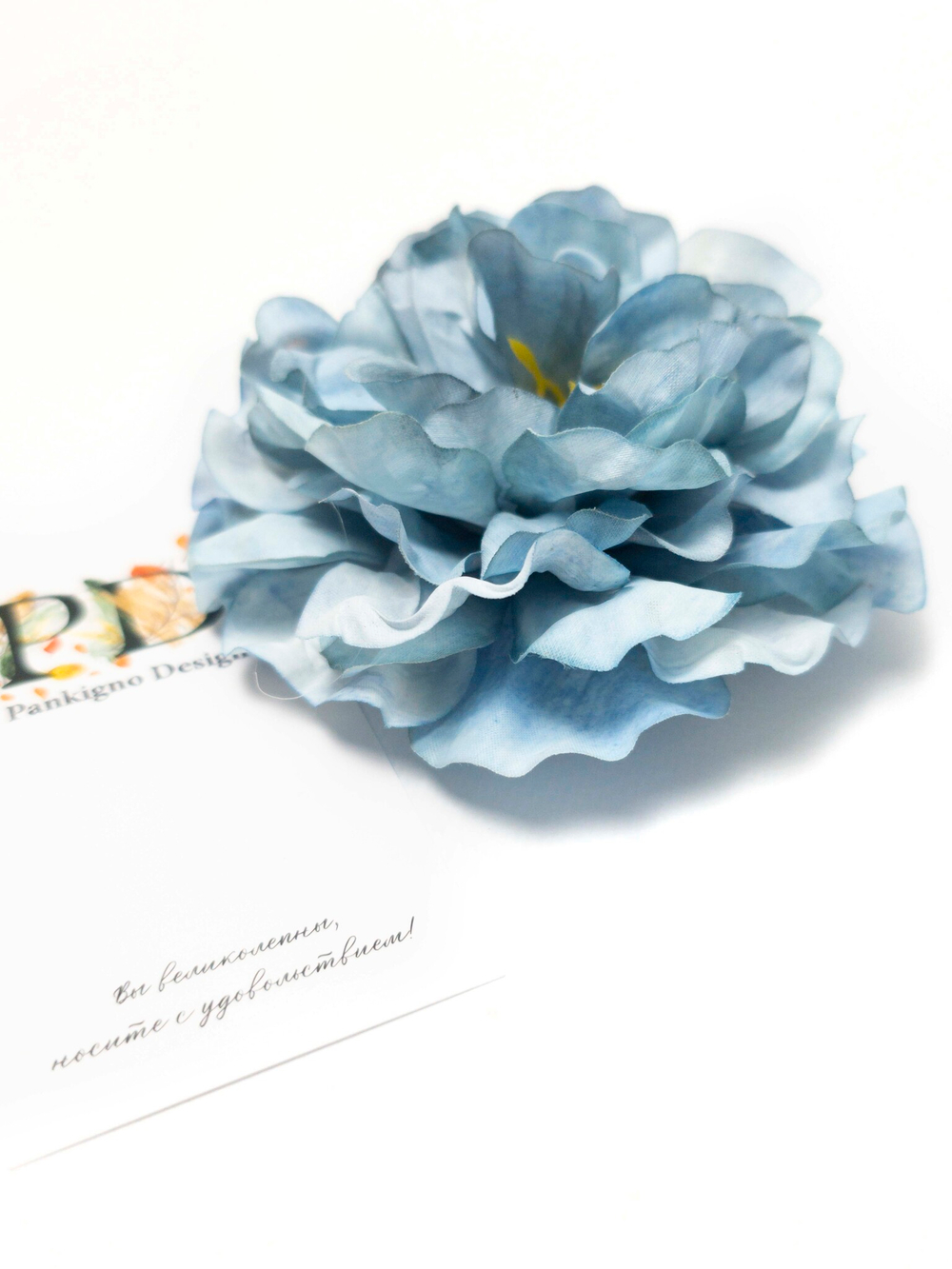 Брошь с заколкой Pankigno Design с цветком пионовидной розы