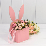 Коробка 18х9.5х31 см "Зайка" С ушками (Розовый)