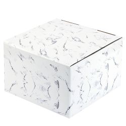 Набор: 2 чашки v=220 мл и 2 блюдца "Черный мрамор" (подарочная упаковка)