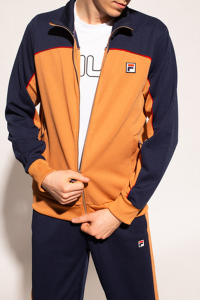 Мужская кофта теннисная Fila Haverd Track Jacket Men - black iris/hazel