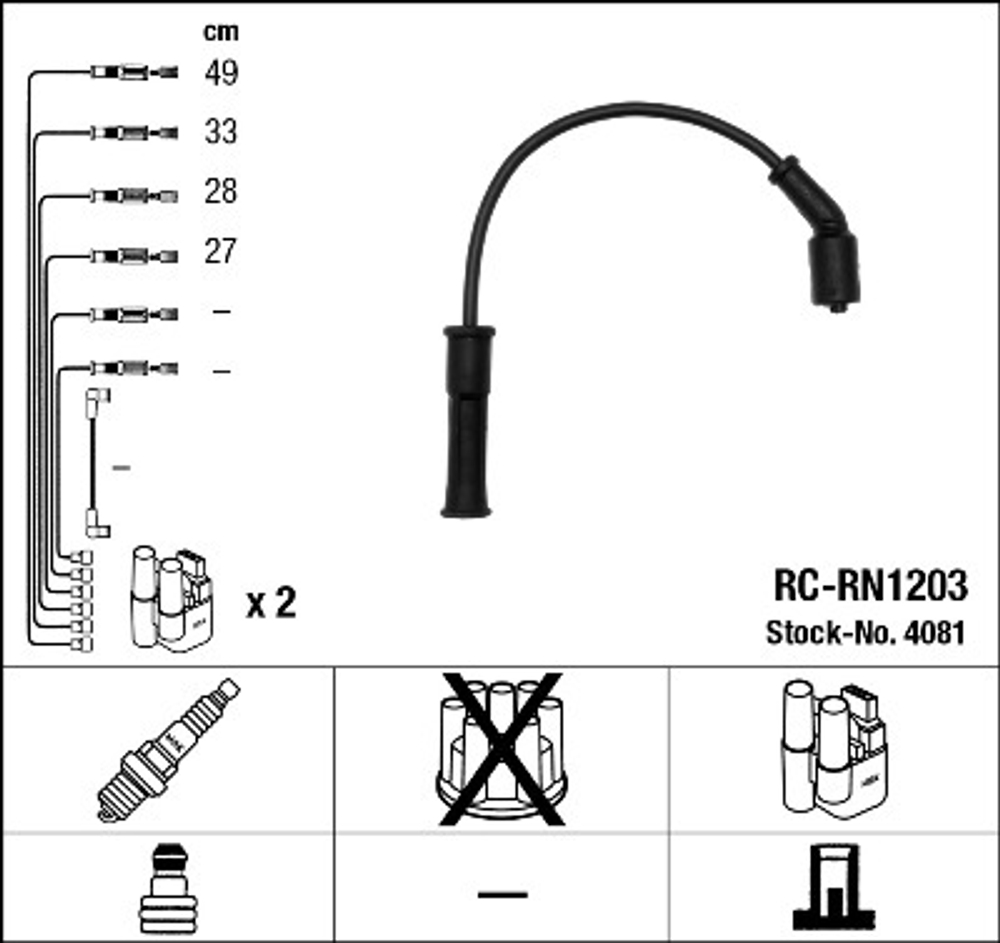 NGK - 4081-NGK - Ignition Cable Kit