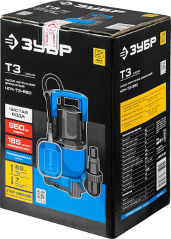 ЗУБР 550 Вт, дренажный насос с минимальным уровнем откачки, Профессионал (НПГ-Т3-550)