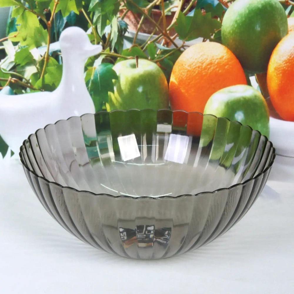 Салатник пластиковый «Мадлен» 23*9см ромашка, кофейный