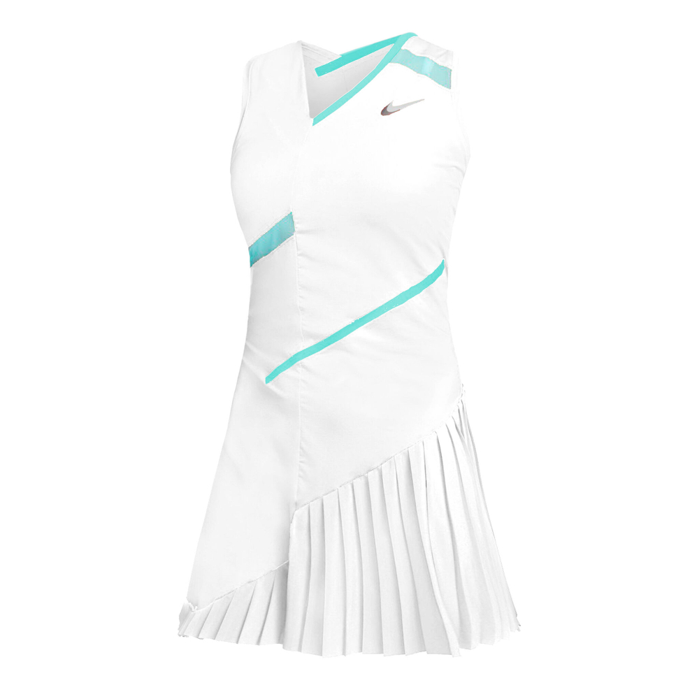 Женская теннисное платье Nike Court Dri-Fit Dress Women - White, Turquoise