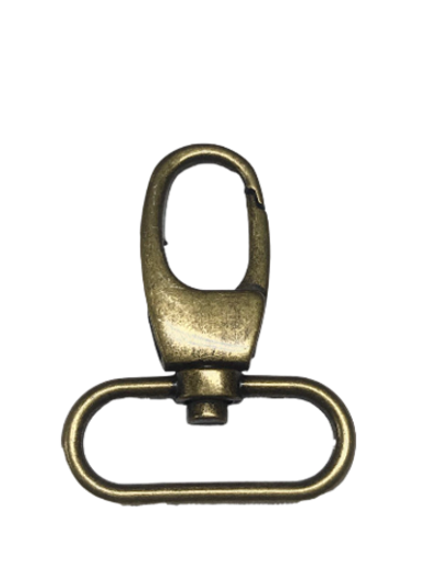 Карабин на вертлюге 32 мм, бронза (140428-32)