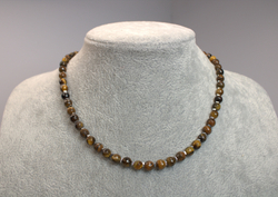 Чокер с натуральным тигровый глазом «Тигровая звезда»