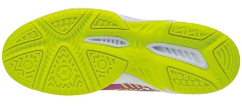 детские Кроссовки теннисные Mizuno Exceed Star Jr 2 AC - clover/white/safety yellow