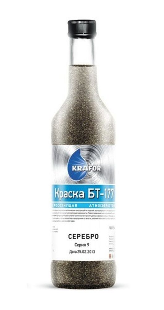 Краска  Серебрянка БТ-177 0,5л.KRAFOR
