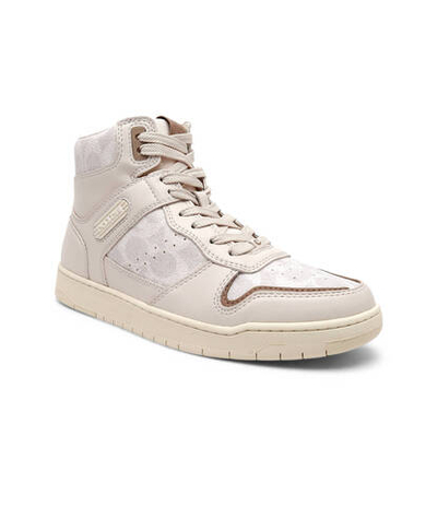 Skórzane кроссовки HI TOP COATED CANVAS Coach - бежевый(CD304)