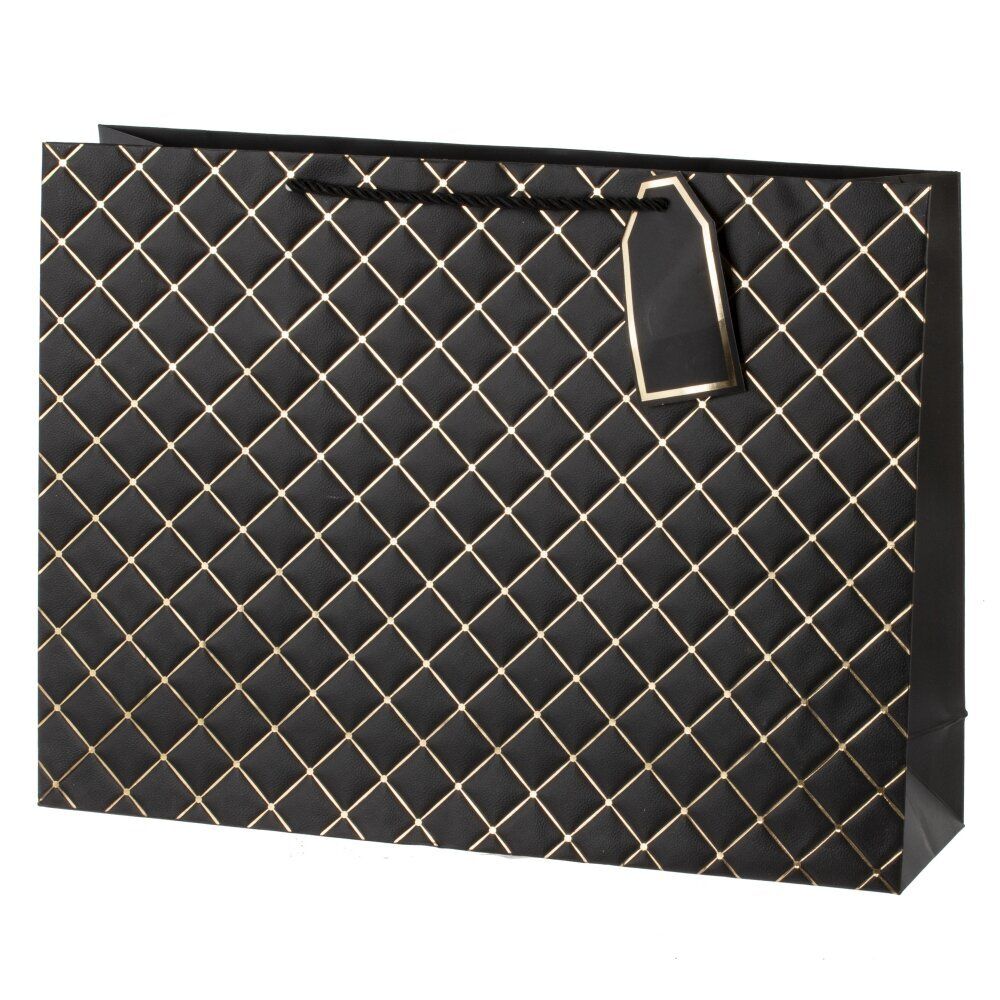 GAEM Пакет подарочный L (бумага 210г/м2, блок 12шт), L41 W12 H32 см, 6в.