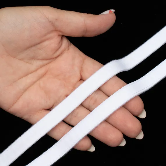 Ворсовая тесьма для корсетных пластин белая (цв. 001), Arta-F