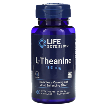 Life Extension L-Theanine 100 mg 60 veg capsules, L-Теанин, Теанин