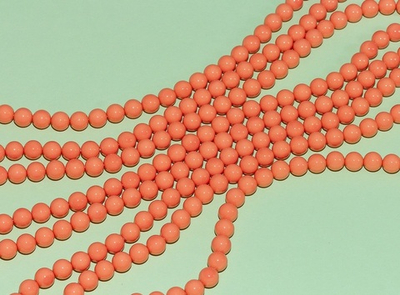 м8-кор Жемчуг "Майорка" коралловый 8мм, 38см