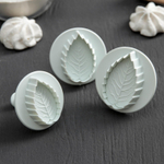 Вырубки с выталкивателем "Лист розы" 3 шт