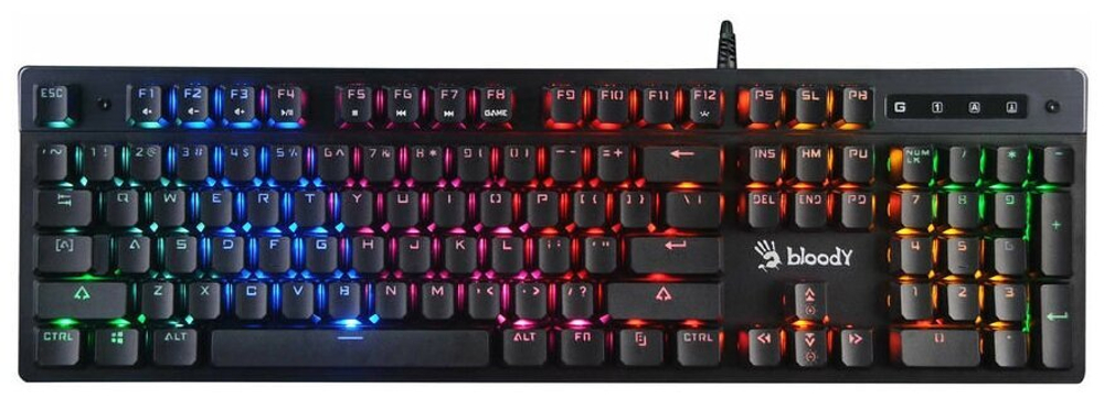 Клавиатура Bloody B500N Light Strike (LK), black, русская