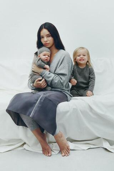 ZARA ЛЕГИНСЫ ИЗ КАШЕМИРА,ТЕМНО- СЕРЫЙ