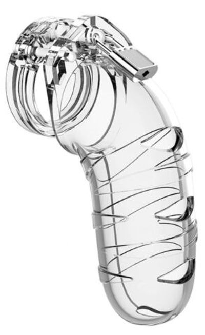 Мужской пояс верности №5 Transparent 5.5 Inch - 14 см. (Цвет: прозрачный)