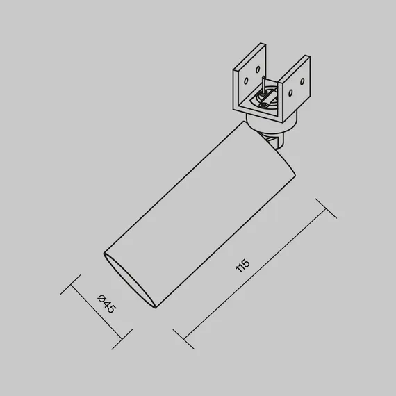 Уличный трековый светильник Фокус / Focus Led Elasity IP 3000К 8Вт 55° черный Outdoor o-tr01-1-s-8wb3k