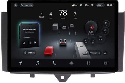 Магнитола для Smart ForTwo W451 2010-2015 - Teyes CC4-PRO монитор 13" 2K QLED на Android 13, Snapdragon 778G, 8+128, AI, CarPlay, DSP, 4G SIM-слот