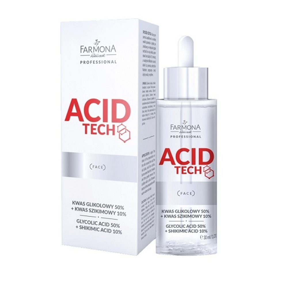 Гликолевая кислота 50% + шикимовая кислота 10% Farmona Professional Acid Tech 30мл