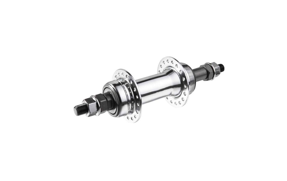 Втулка задняя сталь V-brake трещотка гайки, 36H ось 3/8''х135x175мм, серебр.