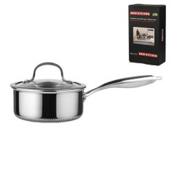 Сотейник 2,7 л с крышкой 20/18,5*14,5 см New Kitchen Honeycombs нерж. с антиприг. покр. ИНДУКЦИЯ