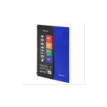 Тетрадь А-4 80л. клетка на спирали, обложка пластик синий, BRAUBERG Metropolis