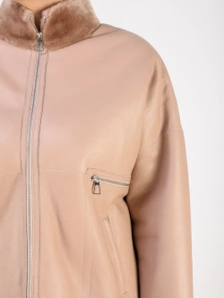 Дубленка зимняя натуральная оверсайз больших размеров