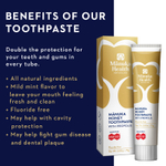 Manuka Health, Зубная паста Manuka Honey без фторидов и прополиса, 75 г (2,64 унции)