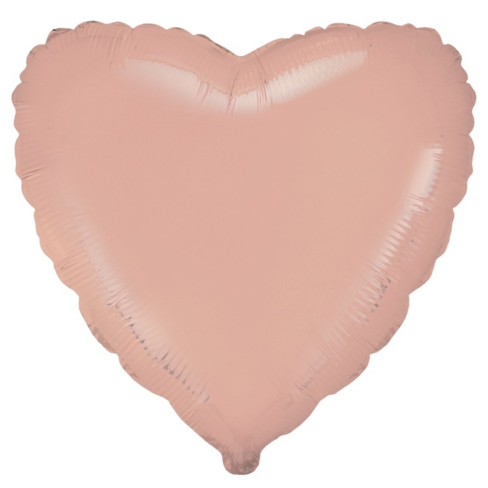 Фольгированная фигура, сердце, 18"/46СМ Пастель Light Orange