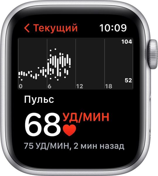 Часы Apple Watch SE GPS 44mm Aluminum Case with Sport Band Серебристый / синий 2021 (MKQ43RU/A)