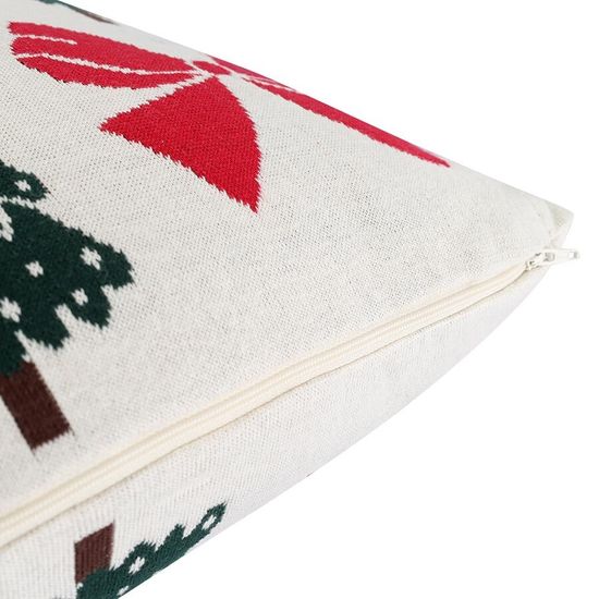 Подушка вязаная с новогодним рисунком christmas bows из коллекции new year essential, 45x45 см