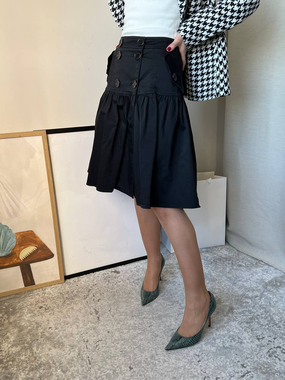Хлопковая юбка Burberry, L
