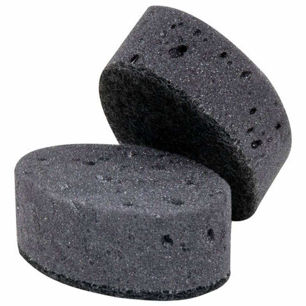 Губки для посуды OVAL BLACK 95х65х35 мм КОМПЛЕКТ 6 шт., КРУПНОПОРИСТЫЙ поролон/абразив LAIMA, 608649