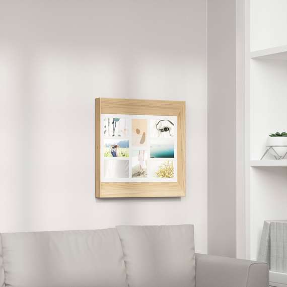 Настенная фоторамка Lookout 50х50 см светлое дерево | Umbra | Канада | Купить в Hallberg.ru