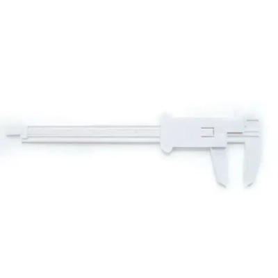 Штангенциркуль пластиковый, 150 мм, ABS пластик, белый/глубиномер/измерительный прибор