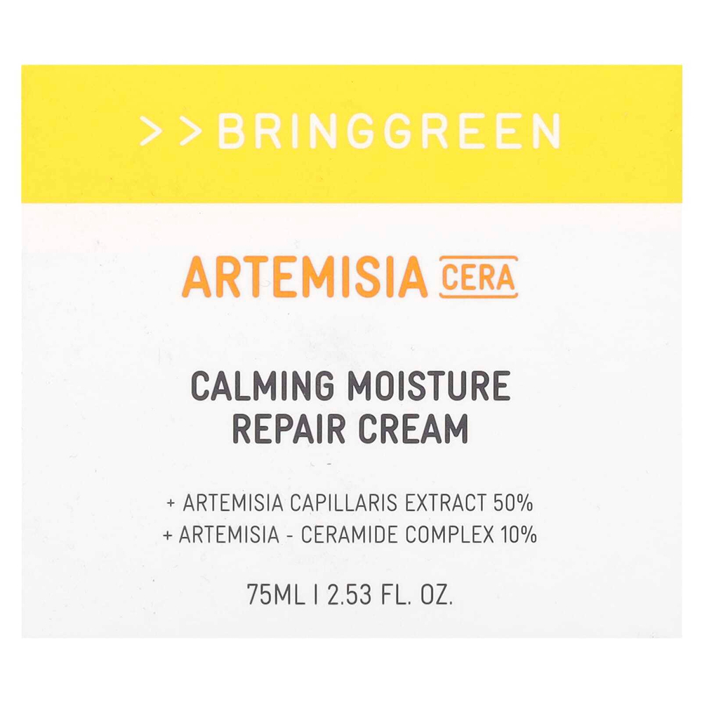 Bringgreen, Artemisia Cera, успокаивающий увлажняющий восстанавливающий крем, 75 мл (2,53 жидк. унции)