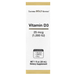 California Gold Nutrition, витамин D3, 25 мкг (1000 МЕ), 30 мл (1 жидк. унция)