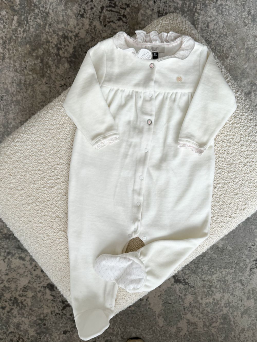 Велюровый комбинезон слип Armani, 68