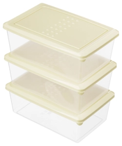 Набор емкостей д/продуктов Asti/Pattern прямоугольные 1,05л 3шт