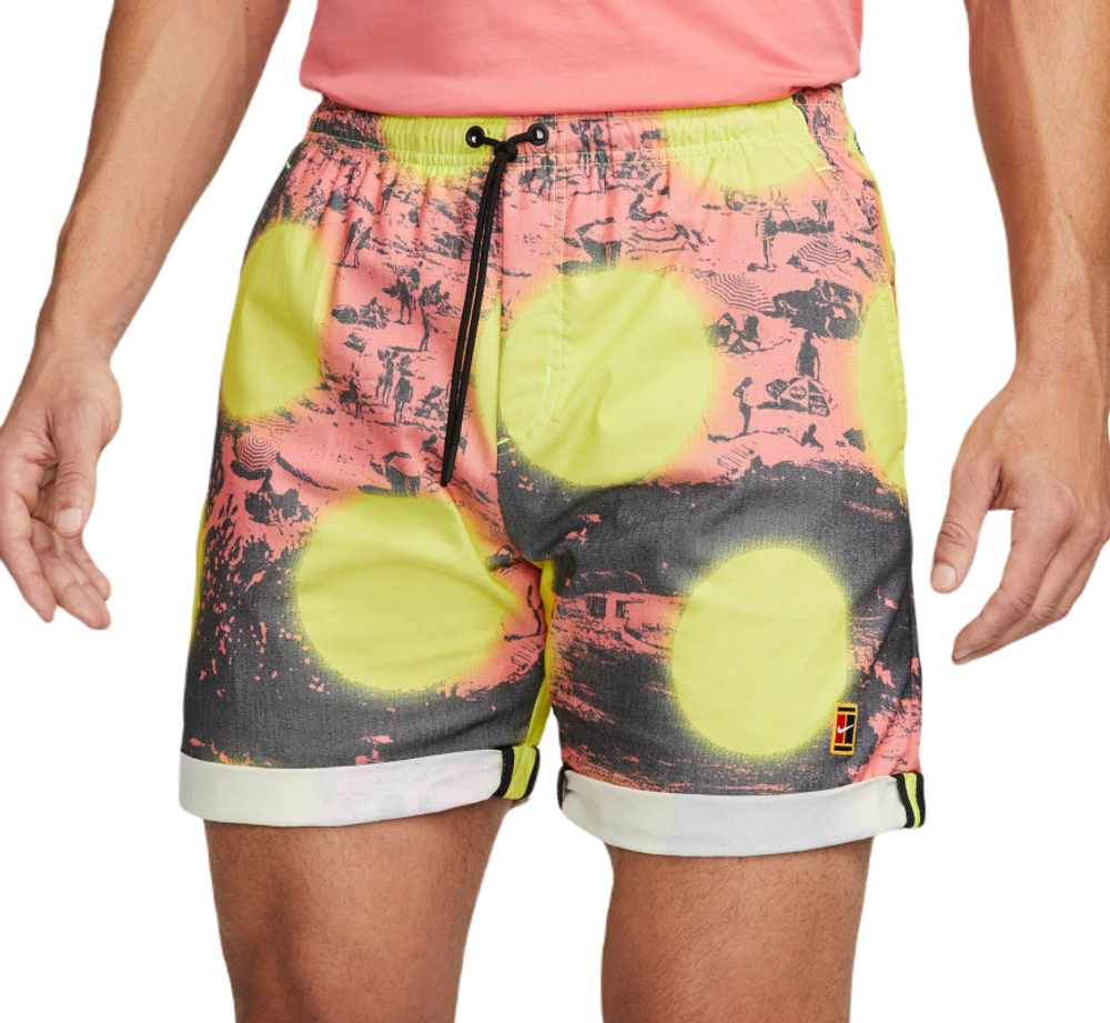 Теннисные шорты Nike Dri-FIT Heritage Print Tennis Shorts - volt