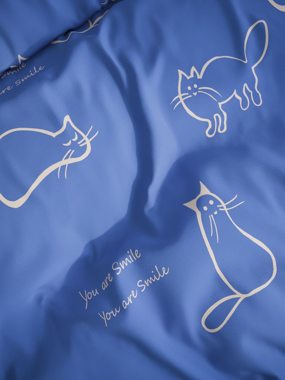 Простынь на резинке перкаль Сказка "Котики на сиреневом" 140x200 см