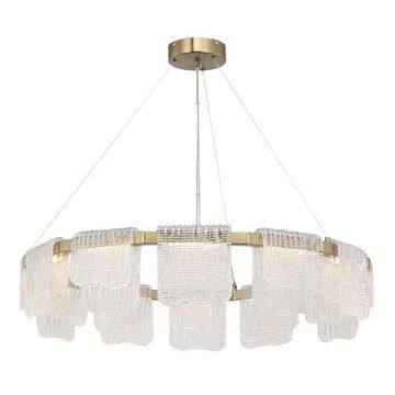 Подвесная люстра LED 66W 4000К SL6021.203.66 золотистый/прозрачный Voile ST-Luce