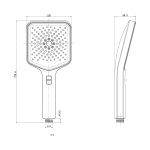 Душевой комплект Vincea VSFW-433TI4CH встраиваемый, термостатический, трехрежимный, хром